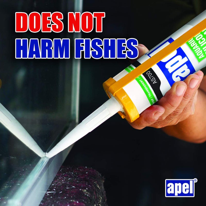 mitreapel Aquarium Silicone Sealant (2 x 10.4 fl oz) Safe for Fish (2 Pack) Clear - Image 5
